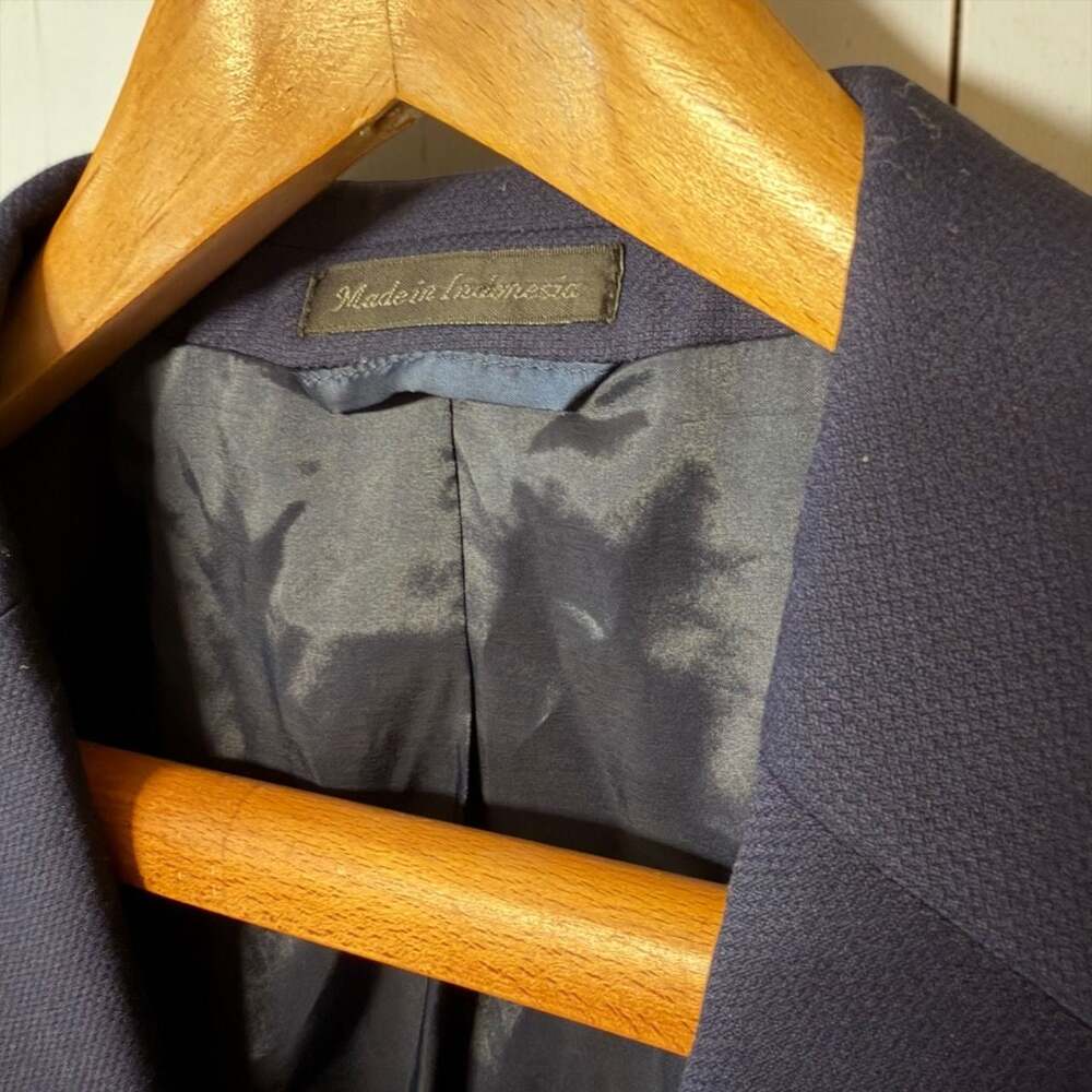 Lauren Ralph Lauren Navy Blue Ultraflex Wool Blend Blazer with Gold Buttons 43 R